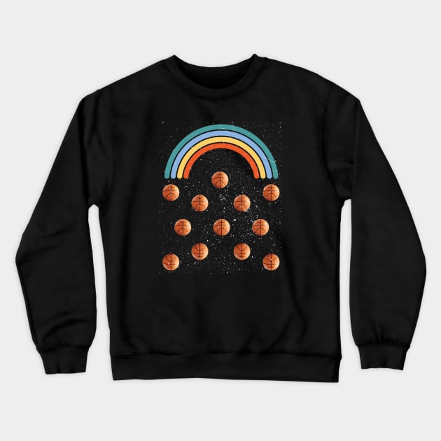 Basketball rainbow Crewneck Sweatshirt by The Celestial River